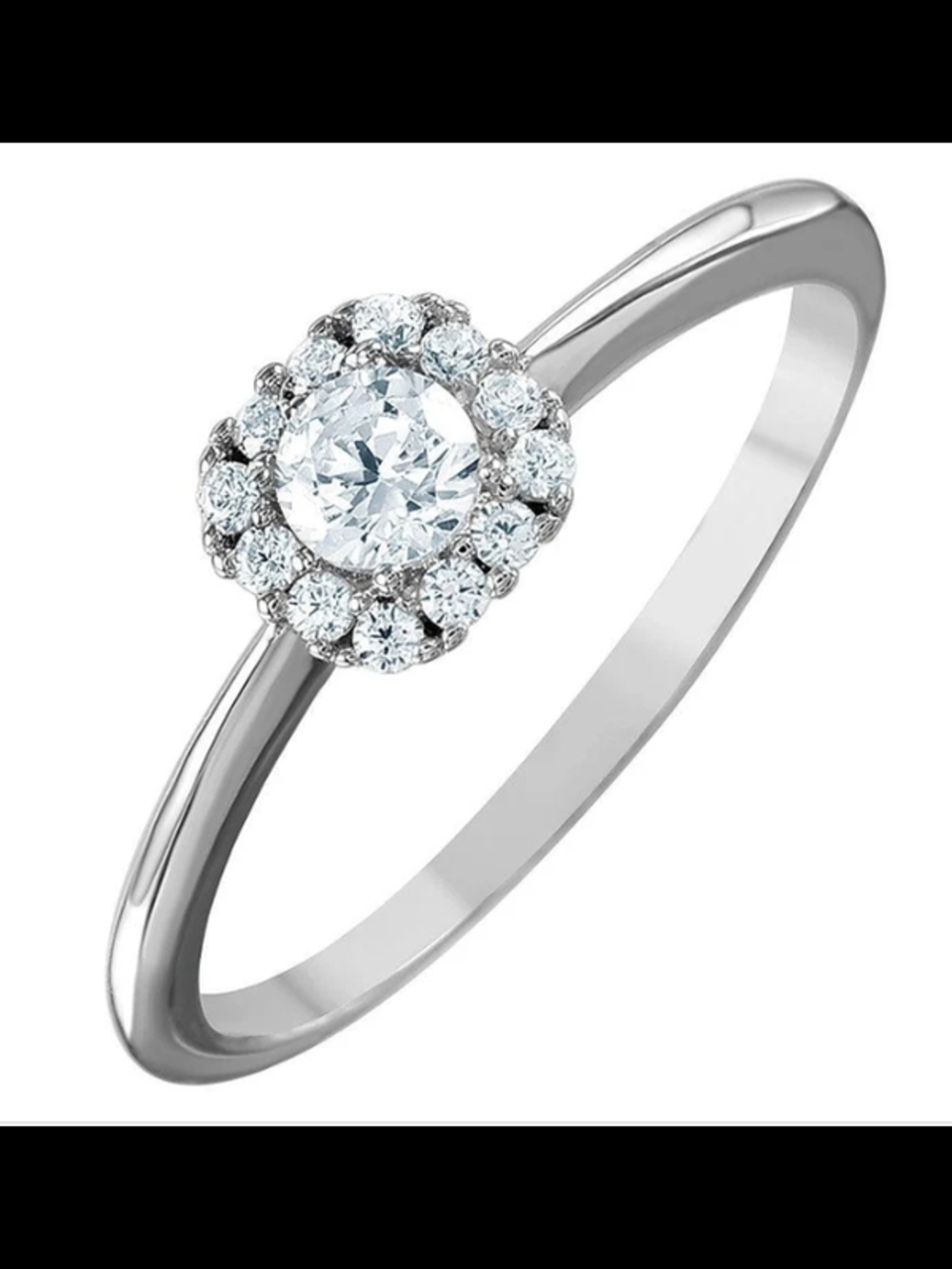 NWOT  Sterling Silver CZ Cluster Ring